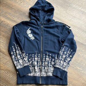 Lucy Art Hoodie Navy Blue Medium
